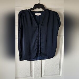 Loft Navy Blue Women's Top Size SP